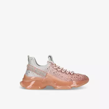 Кроссовки Mistica с толстой подошвой, плетеные, украшенные стразами Steve Madden, розовый