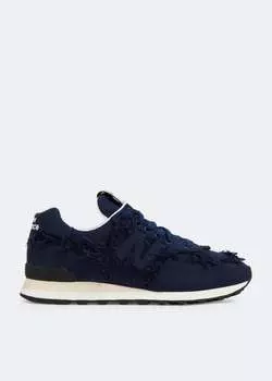 Кроссовки Miu Miu X New Balance 574 Denim, синий