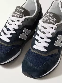 Кроссовки MiUS 997 из замши, сетки и кожи NEW BALANCE, темно-синий