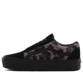 Кроссовки mix leopard old skool platform black/purple pink Vans, черный