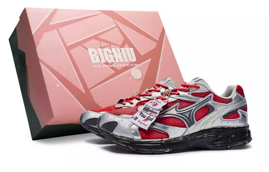 Кроссовки Mizuno Speed 2K Lifestyle Shoes Unisex Low-top Silver Gray, красный