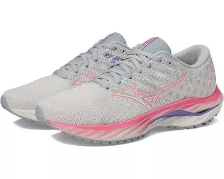 Кроссовки Mizuno Wave Inspire 19, цвет Snow White/High Vis Pink
