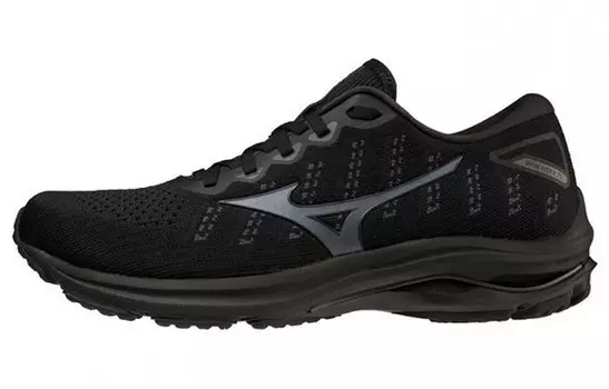 Кроссовки Mizuno Wave Rider 25 Waveknit 'Black Dark Grey'