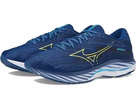 Кроссовки Mizuno Wave Rider 27, цвет Navy Peony/Sharp Green