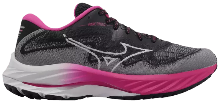 Кроссовки Mizuno Wmns Wave Rider 27 SSW 'Black Pink', черный