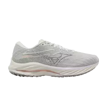 Кроссовки Mizuno Wmns Wave Rider 27 Super Wide Snow White Silver Bullet, белый