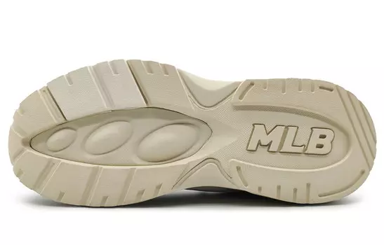 Кроссовки MLB Big Ball Chunky Chunky Sneakers Unisex Low-top Beige, фиолетовый