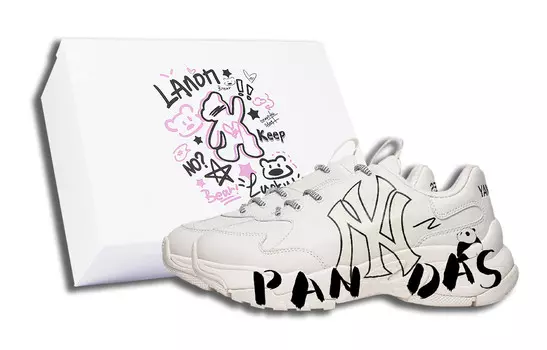 Кроссовки MLB Big Ball Chunky Chunky Sneakers Unisex Low-top White/Black, белый