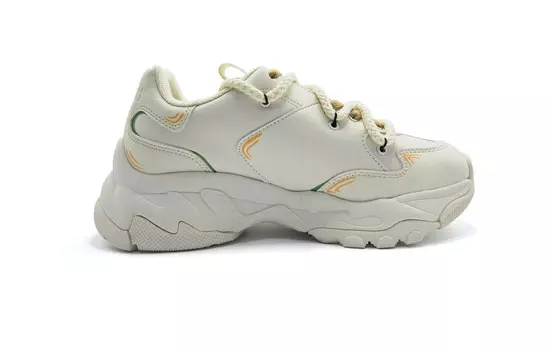 Кроссовки MLB Big Ball Chunky Chunky Sneakers Unisex Low-top Orange Green, белый