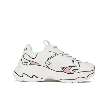 Кроссовки MLB Big Ball Chunky Chunky Sneakers Unisex Low-top White/Pink, белый