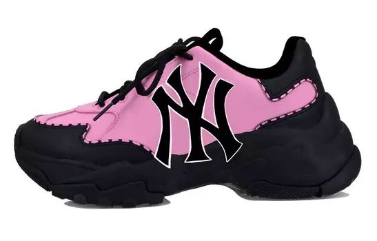 Кроссовки MLB Big Ball Chunky Chunky Sneakers Unisex Low-top Black/powder, розовый