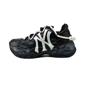 Кроссовки MLB Big Ball Chunky Chunky Sneakers Unisex Low-top Black/White, черный/белый