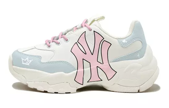 Кроссовки MLB Big Ball Chunky Chunky Sneakers Unisex Low-top Pink, голубой