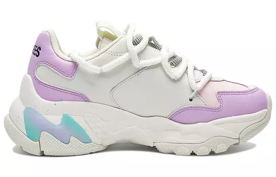 Кроссовки MLB Big Ball Chunky Chunky Sneakers Unisex Low-top White/purple, светло-фиолетовый