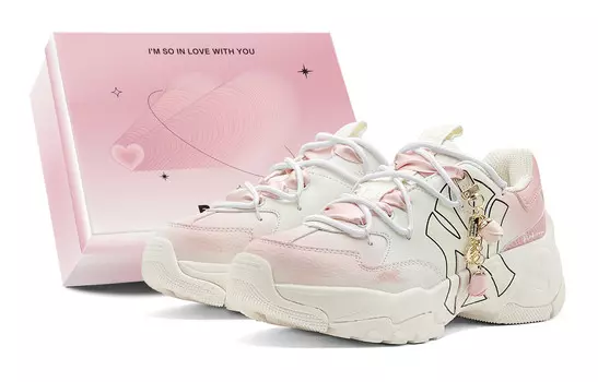 Кроссовки MLB Big Ball Chunky Chunky Sneakers Unisex Low-top Chalk White, белый