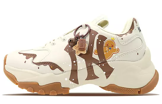 Кроссовки MLB Big Ball Chunky Chunky Sneakers Unisex Low-top Coffee, цвет Off White