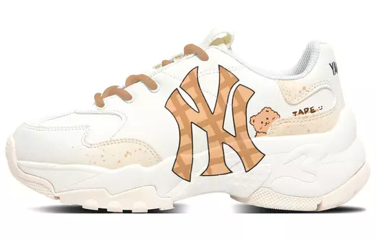 Кроссовки MLB Big Ball Chunky Chunky Sneakers Unisex Low-top Beige/Brown, цвет Off White