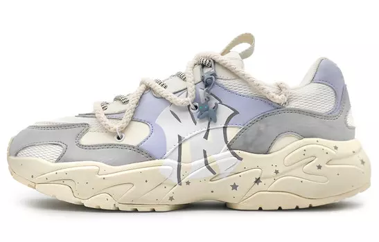 Кроссовки MLB Big Ball Chunky Chunky Sneakers Unisex Low-top Beige/Gray, фиолетовый