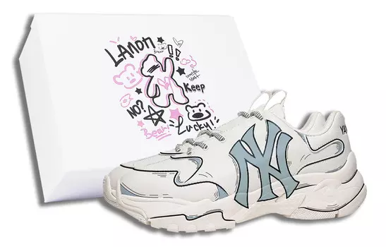 Кроссовки MLB Big Ball Chunky Chunky Sneakers Unisex Low-top White/blue, белый