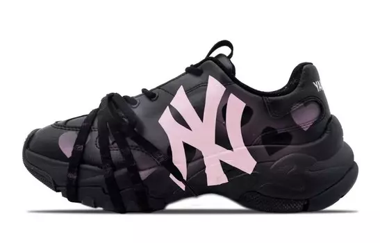 Кроссовки MLB Big Ball Chunky Chunky Sneakers Unisex Low-top Black/pink, черный/розовый