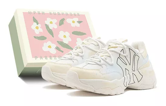 Кроссовки MLB Big Ball Chunky Chunky Sneakers Unisex Low-top Blue, желтый