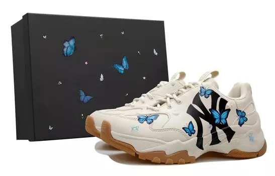 Кроссовки MLB Big Ball Chunky Chunky Sneakers Unisex Low-top Beige/brown/black, цвет Off White