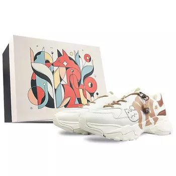 Кроссовки MLB Big Ball Chunky Chunky Sneakers Unisex Low-top White, коричневый