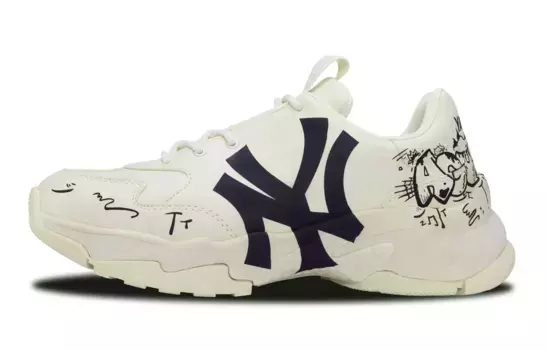 Кроссовки MLB Big Ball Chunky Chunky Sneakers Unisex Low-top Black/beige, цвет Off White