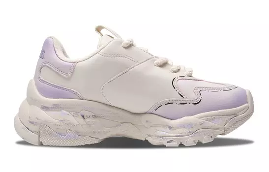 Кроссовки MLB Big Ball Chunky Chunky Sneakers Unisex Low-top Purple, цвет Off White