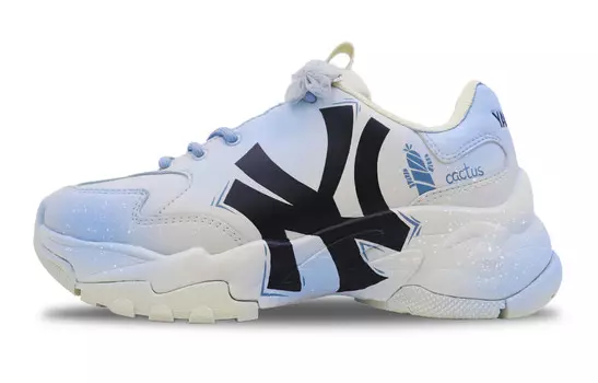 Кроссовки MLB Big Ball Chunky Chunky Sneakers Unisex Low-top Blue, белый