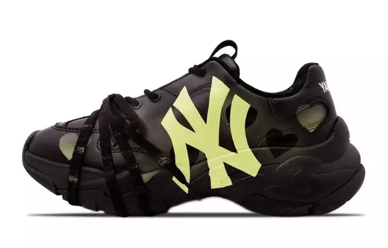 Кроссовки MLB Big Ball Chunky Chunky Sneakers Unisex Low-top Black/yellow, черный/желтый