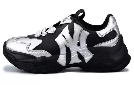 Кроссовки MLB Big Ball Chunky Chunky Sneakers Unisex Low-top Black/silver, черный