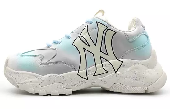 Кроссовки MLB Big Ball Chunky Chunky Sneakers Unisex Low-top Gray/Beige, голубой