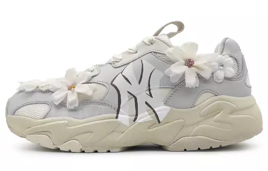 Кроссовки MLB Big Ball Chunky Chunky Sneakers Unisex Low-top Beige, серый