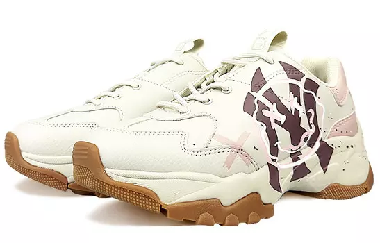 Кроссовки MLB Big Ball Chunky Chunky Sneakers Unisex Low-top Beige/Pink, белый