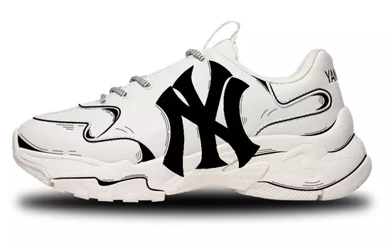 Кроссовки MLB Big Ball Chunky Chunky Sneakers Unisex Low-top Black/white, белый