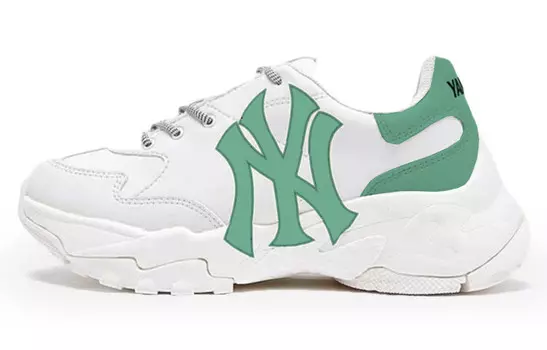 Кроссовки MLB Big Ball Chunky Chunky Sneakers Unisex Low-top White/green, белый