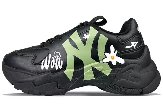 Кроссовки MLB Big Ball Chunky Chunky Sneakers Unisex Low-top Green, белый