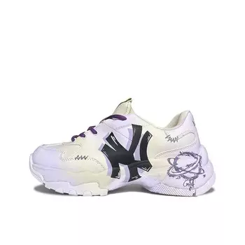 Кроссовки MLB Big Ball Chunky Chunky Sneakers Unisex Low-top Beige/purple/black, светло-фиолетовый