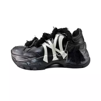Кроссовки MLB Big Ball Chunky Chunky Sneakers Unisex Low-top Black/Silver, черный/серебряный
