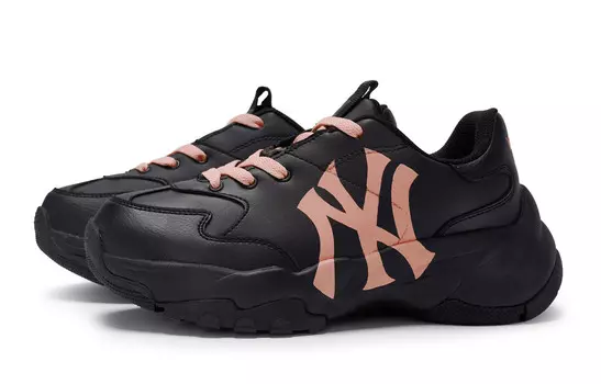 Кроссовки MLB Big Ball Chunky Chunky Sneakers Unisex Low-top Pink, черный