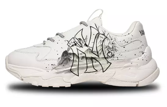 Кроссовки MLB Big Ball Chunky Chunky Sneakers Unisex Low-top Black, белый