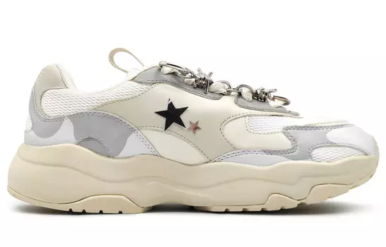 Кроссовки MLB Big Ball Chunky Chunky Sneakers Unisex Low-top Beige/black, серый