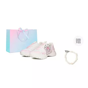 Кроссовки MLB Big Ball Chunky Chunky Sneakers Unisex Low-top White/black/pink, розовый