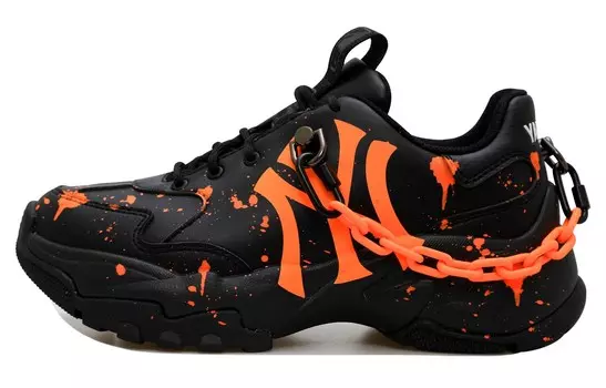 Кроссовки MLB Big Ball Chunky Chunky Sneakers Unisex Low-top Black/orange, черный