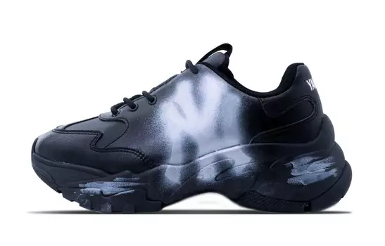 Кроссовки MLB Big Ball Chunky Series Chunky Sneakers Unisex Low-top White, черный