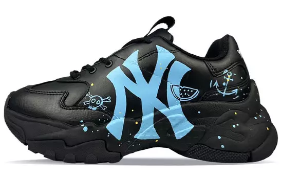 Кроссовки MLB Big Ball Chunky Series Chunky Sneakers Unisex Low-top Blue, черный