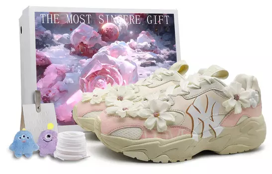 Кроссовки MLB Big Ball Chunky Skateboarding Shoes Unisex Low-top Luminous Green/Crimson Tint/Volt/Black, зеленый