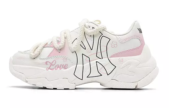Кроссовки MLB Big Ball Chunky Unisex, светло-розовый/белый