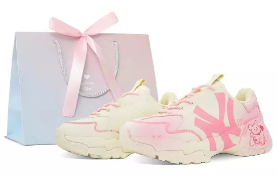 Кроссовки MLB Chunky Chunky Sneakers Unisex Low-top Pink/Yellow, розовый